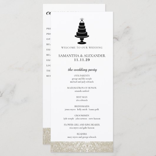 Huwelijksvoltrekking Tuin Bijen Programma (Voorkant / Achterkant)