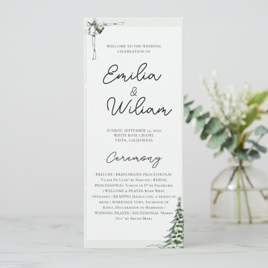 Huwelijksvoltrekkingsprogramma Kerst (Staand voorkant)