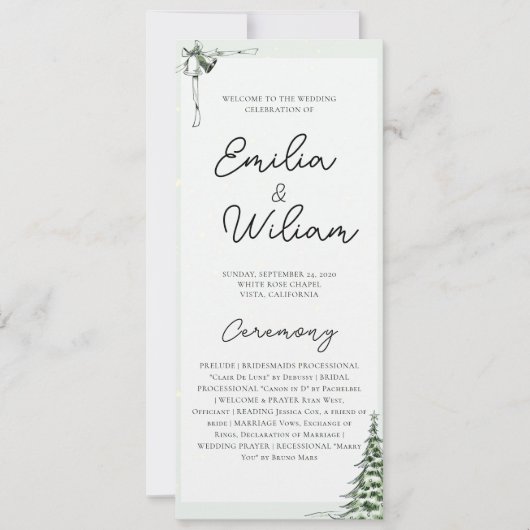 Huwelijksvoltrekkingsprogramma Kerst (Voorkant)