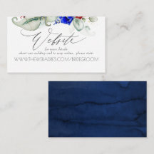 Huwelijkswebsite Bourgondië en Navy Blue Floral