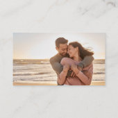 Huwelijkswebsite Houten Strandboog en Koppelfoto Informatiekaartje (Achterkant)