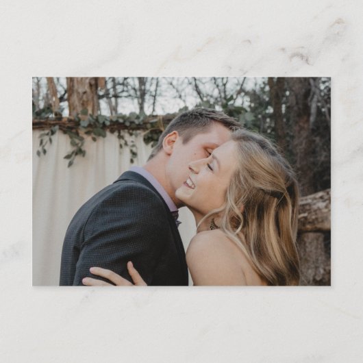 Huwelijkswebsite Minimale foto details Informatiekaartje (Achterkant)