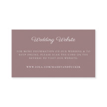 Huwelijkswebsite | Minimalistische Mauve RSVP QR-c