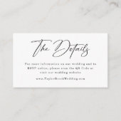 Huwelijkswebsite | QR Code Bruiloft RSVP Informatiekaartje (Voorkant)