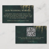 Huwelijkswebsite QR Code Enchanted Forest Boughs Informatiekaartje (Voorkant / Achterkant)