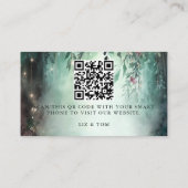 Huwelijkswebsite QR Code Magische Bos Bruiloft Informatiekaartje (Achterkant)