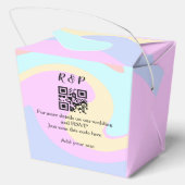 Huwelijkswebsite rsvp q-code Voeg naamtekst toe Bedankdoosjes (Achterkant)