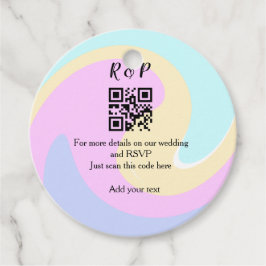 Huwelijkswebsite rsvp q-code Voeg naamtekst toe Bedankjes Labels