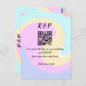 Huwelijkswebsite rsvp q-code Voeg naamtekst toe Briefkaart (Voorkant / Achterkant)