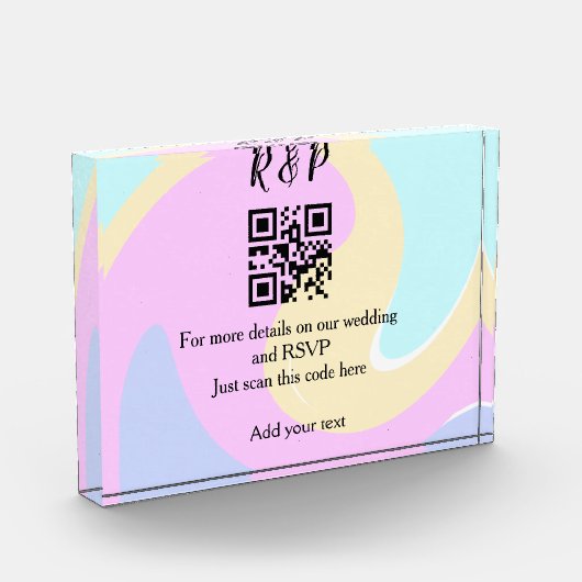 Huwelijkswebsite rsvp q-code Voeg naamtekst toe Fotoblokken (Links)