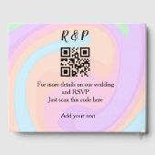 Huwelijkswebsite rsvp q-code Voeg naamtekst toe Gastenboek (Achterkant)