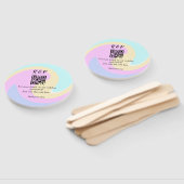 Huwelijkswebsite rsvp q-code Voeg naamtekst toe Handwaaier (Niet-gemonteerd)