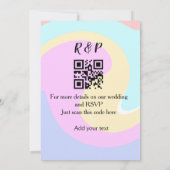 Huwelijkswebsite rsvp q-code Voeg naamtekst toe Kaart (Achterkant)