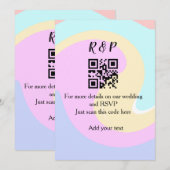 Huwelijkswebsite rsvp q-code Voeg naamtekst toe Kaart (Voorkant / Achterkant)