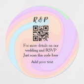 Huwelijkswebsite rsvp q-code Voeg naamtekst toe Labels (Design 1)