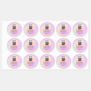 Huwelijkswebsite rsvp q-code Voeg naamtekst toe Labels