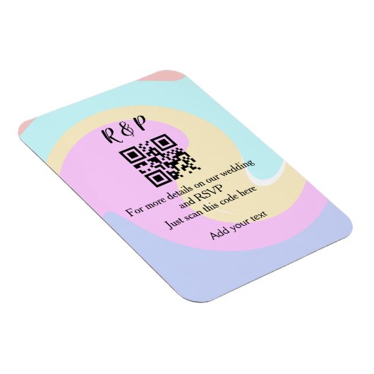 Huwelijkswebsite rsvp q-code Voeg naamtekst toe Magneet (Rechterzijde)