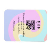 Huwelijkswebsite rsvp q-code Voeg naamtekst toe Magneet (Horizontaal)