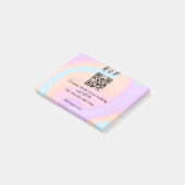Huwelijkswebsite rsvp q-code Voeg naamtekst toe Post-it® Notes (Schuin)
