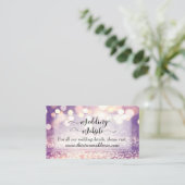 Huwelijkswebsite Script, Kleurrijke Bokeh & Glitte Informatiekaartje (Staand voorkant)