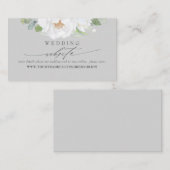 Huwelijkswebsite White Flowers Visitekaartje (Voorkant / Achterkant)