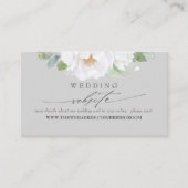 Huwelijkswebsite White Flowers Visitekaartje (Voorkant)