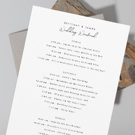 Huwelijksweekend Itinerarium Kaart