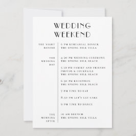 Huwelijksweekend Itinerarium & Verwelkoming | Roos Kaart