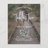 Huwelijkswelkom 2 foto's & QR-codes Tafelnummer (Achterkant)