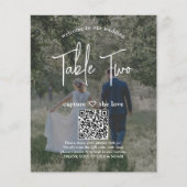 Huwelijkswelkom 2 foto's & QR-codes Tafelnummer (Voorkant)
