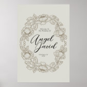 Huwelijkswelkom Bohemian Poster (Voorkant)