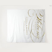 Huwelijkswelkom Elegant Faux Gold Foil Script Wandkleed (Voorkant (horizontaal))