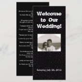 Huwelijkswelkomstgedicht Programmakaart (Voorkant / Achterkant)