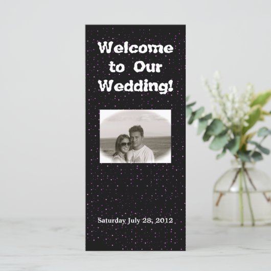 Huwelijkswelkomstgedicht Programmakaart (Staand voorkant)