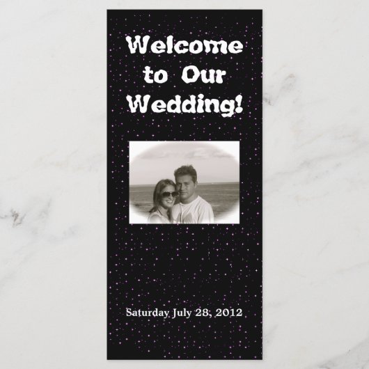 Huwelijkswelkomstgedicht Programmakaart (Voorkant)