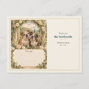 Huwelijkswensenboek voor Engelse Bulldog - gastboe Briefkaart