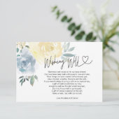 Huwelijkswensputje Notitie over cadeaus bloemstuk Informatiekaartje (Staand voorkant)