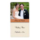 Huwelijkswijn, aangepast fotolabel etiket (Voorkant)