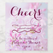 Huwelijkswijn aanpasbaar wijn etiket (Enkel label)