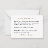 huwelijkswijziging notitiekaartje (Voorkant)