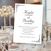 Huwelijkswitte minimalistische hoeken verfraaid