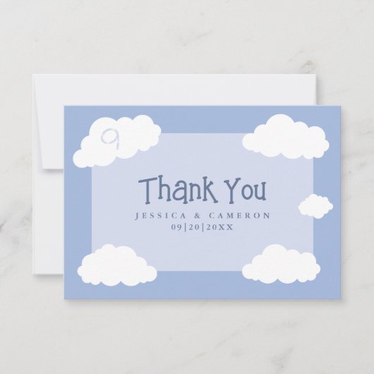 Huwelijkswolk Negen Schattigee grillige leuke cade Bedankkaart (Voorkant)
