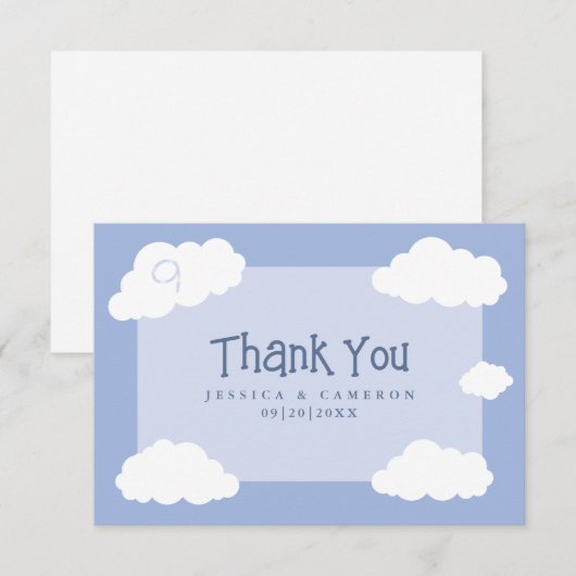 Huwelijkswolk Negen Schattigee grillige leuke cade Bedankkaart (Voorkant / Achterkant)