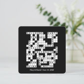 huwelijkswoordpuzzel uitnodigen kaart (Staand voorkant)