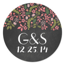 Huwelijkszegel met rustiek bloemenbord