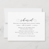 Huwrepetitie en avondeten simpele elegant kaart (Voorkant)