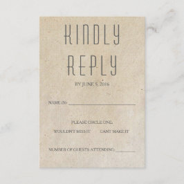 Huxley Modern RSVP-kaart RSVP Kaartje