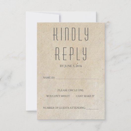 Huxley Modern RSVP-kaart RSVP Kaartje (Voorkant)