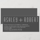 Huxley Modern Wedding Invitation Kaart (Voorkant / Achterkant)