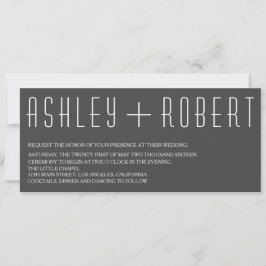 Huxley Modern Wedding Invitation Kaart